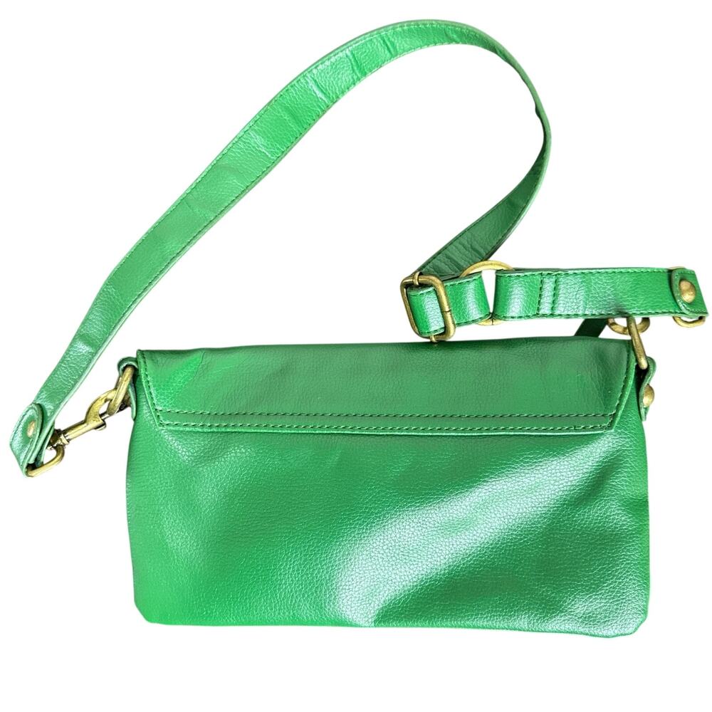 Womens Hollywood Intuition by Jaye Hersch Green Vegan Leather Shoulder Bag Purse